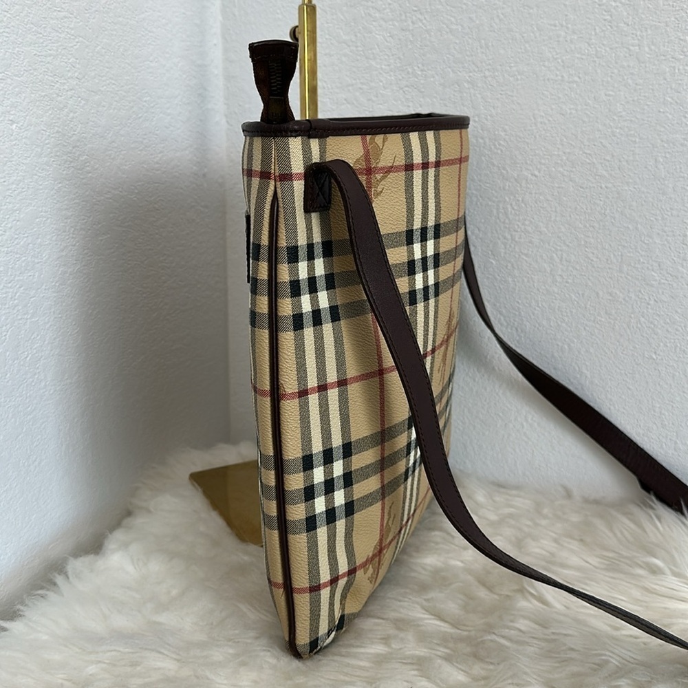 💯Authentic Burberry Beige and Brown Plaid Messenger Bag🍀 - Picture 16 of 17
